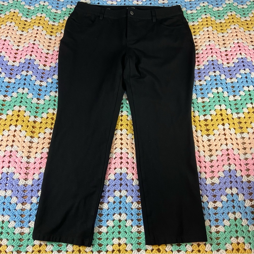 Talbots Classic Black Pants Heritage stretch women’s petites Size 14 Petite Work